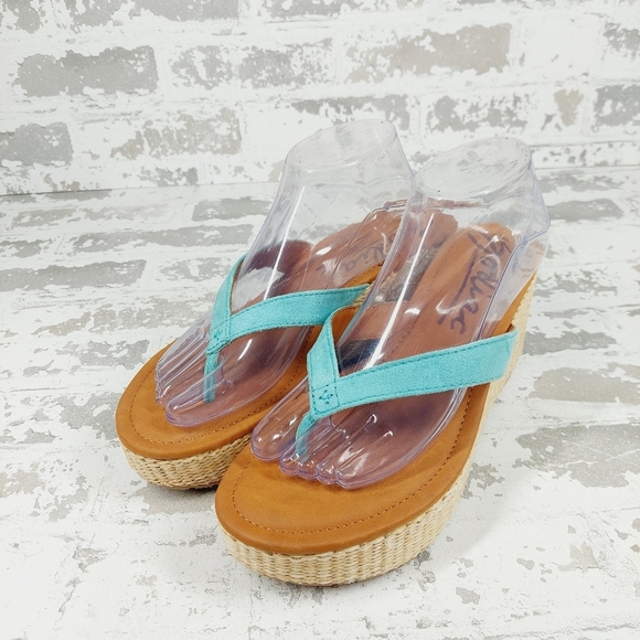 NEW ZODIAC Women's Rio Thong Platform Wedge Sandals I426 - Picture 2 of 12